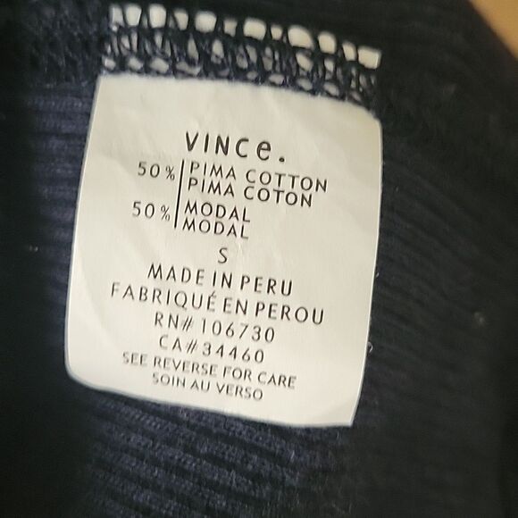 NEW Vince Sz S Navy Blue Favorite Tank Modal Jersey Fitted BalletCore Long Top - Picture 6 of 7